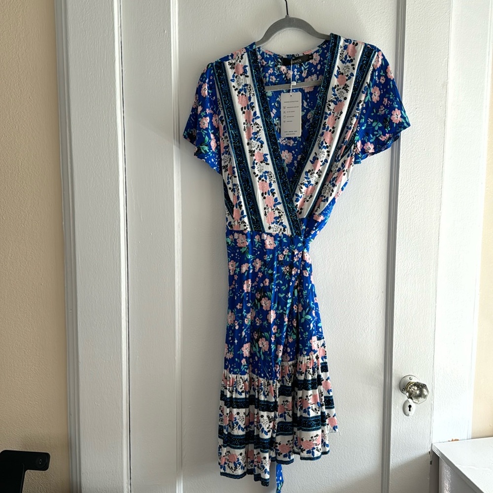 Floral wrap dress